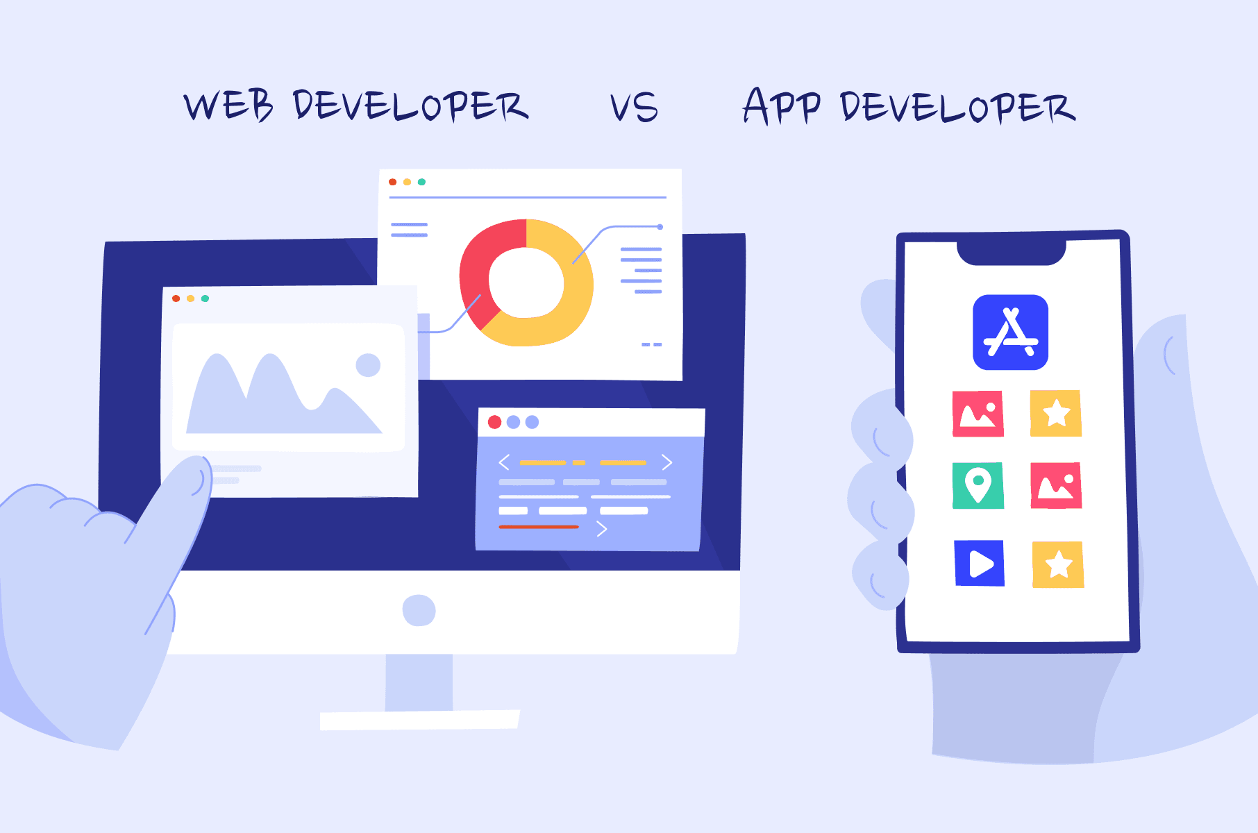 Web developer vs. app developer explained