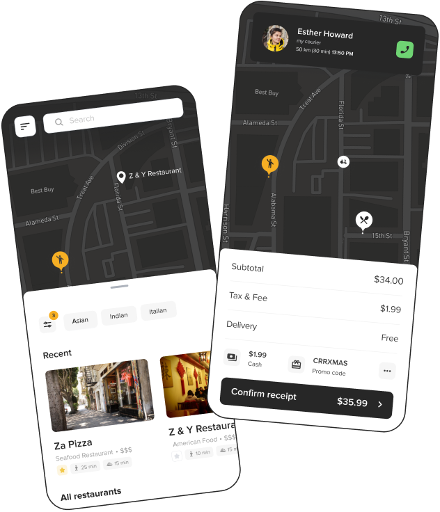 Table and meal reservation, food delivery and pickup – all within one app.